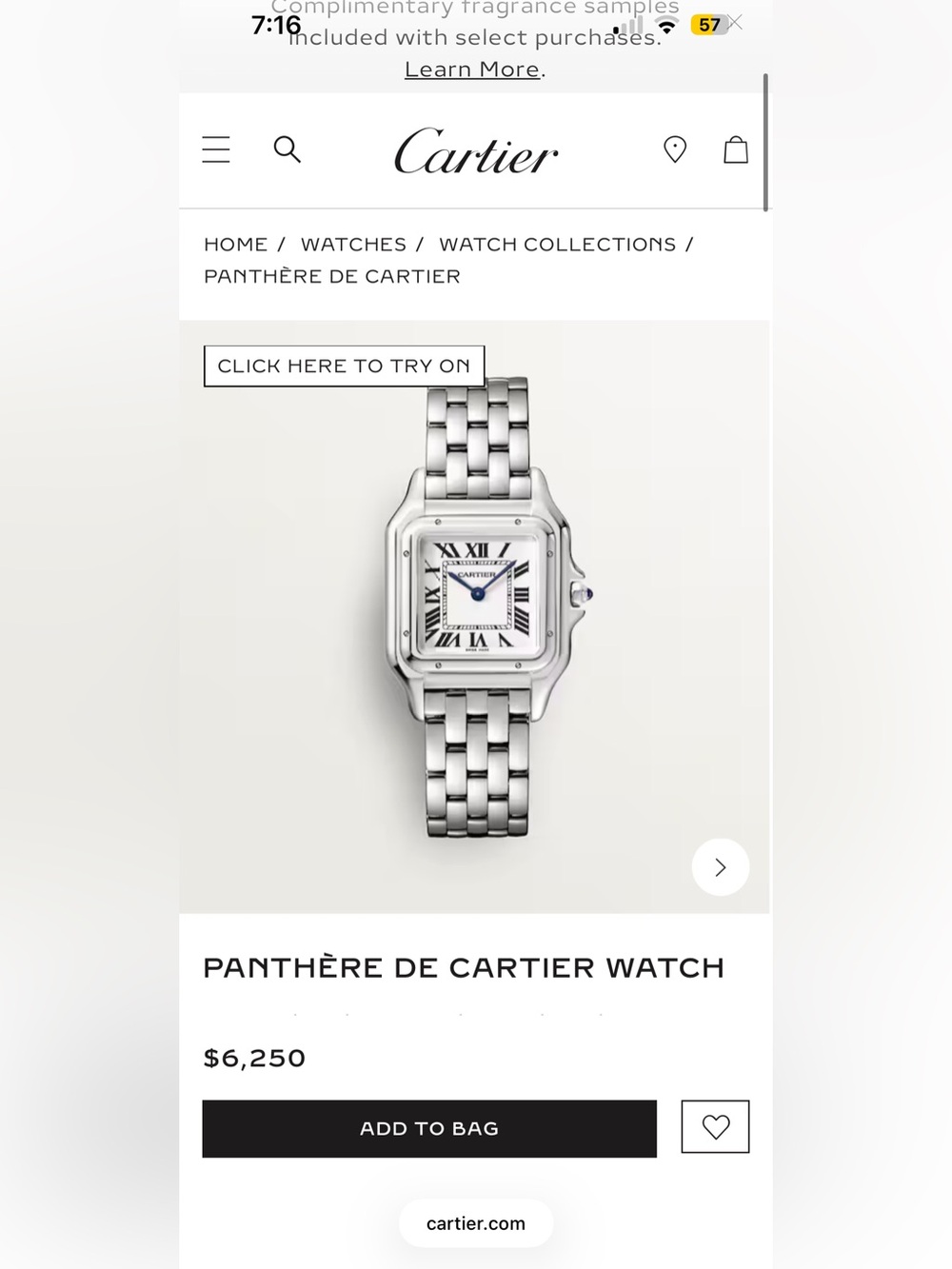 CARTIER PANTHÈRE DE CARTIER, MEDIUM MODEL